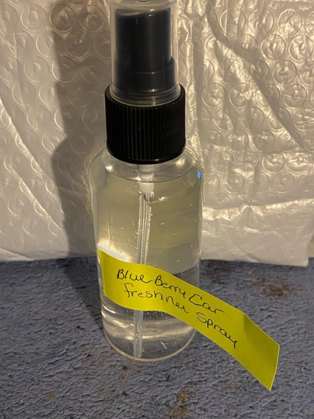 Handmade blueberry muffin car freshener spray